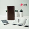 multipole leather long wallet Chocolate