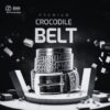 Crocodile Shape Leather belt for man -Black