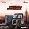 Luxury Leather 3Pics Belt Wallet Combo Pack