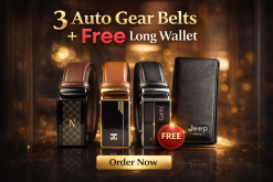 3Colour Gear Belt-Free Long Wallet