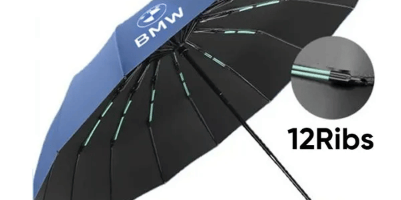 Original BMW Motorsports 12 Rib auto open & close Umbrella 100% Waterproof